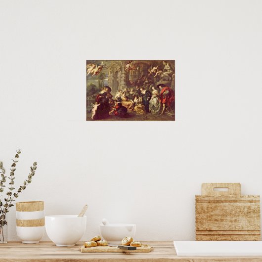 Peter Paul Rubens - Love Garden ポスター (キッチン)