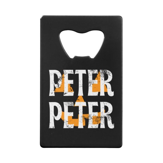 Peter Peter Fall Season Pumpkin クレジットカード栓抜き (裏面)
