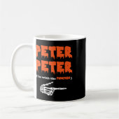 Peter Peter I'm With The Pumpkin Halloween Costume コーヒーマグカップ (左)