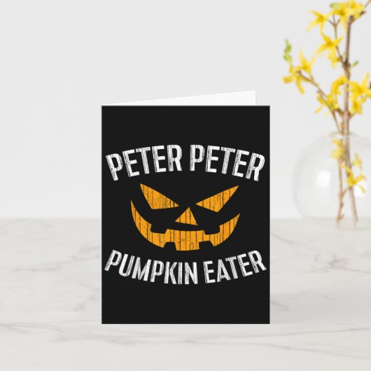 Peter Peter Pumpkin Eater Halloween Costume Shirt  カード (黄色い花)