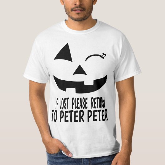 Peter Peter Pumpkin Eater Wife Couples Costume  Tシャツ (正面)