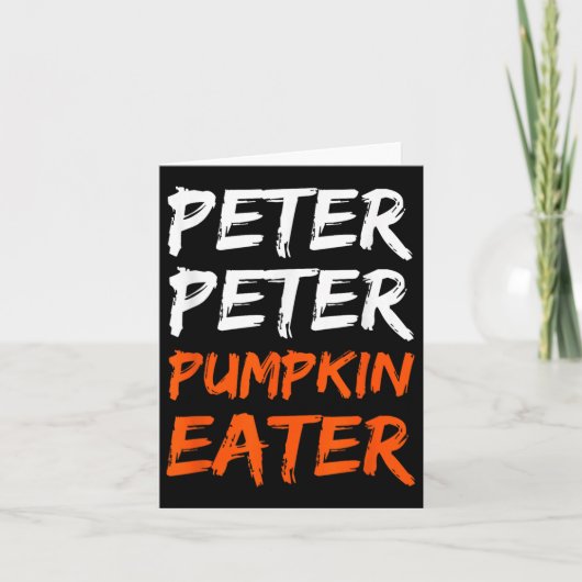 Peter Pumpkin Costume Eater Halloween  カード (正面)