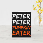 Peter Pumpkin Costume Eater Halloween  カード (黄色い花)