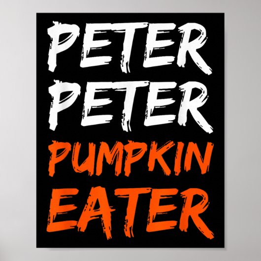 Peter Pumpkin Costume Eater Halloween  ポスター (正面)