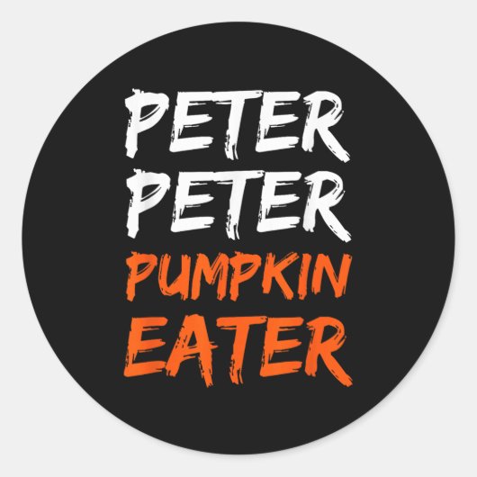 Peter Pumpkin Costume Eater Halloween  ラウンドシール (正面)