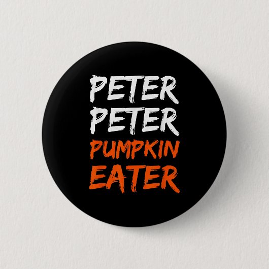 Peter Pumpkin Costume Eater Halloween  缶バッジ (正面)