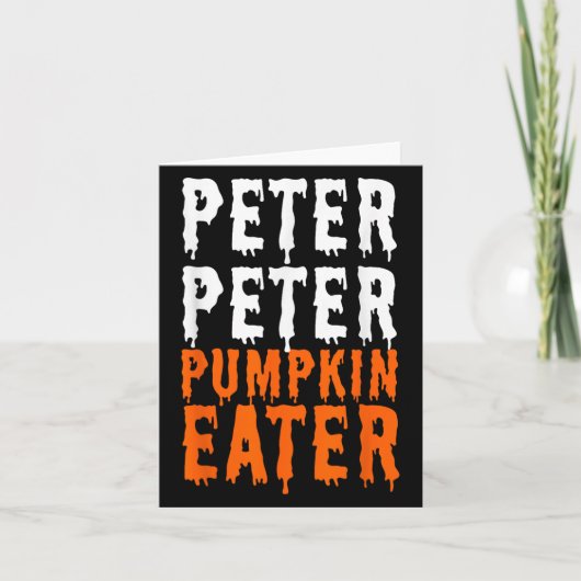 Peter Pumpkin Eater Halloween Costume Couple Men  カード (正面)