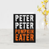 Peter Pumpkin Eater Halloween Costume Couple Men  カード (黄色い花)