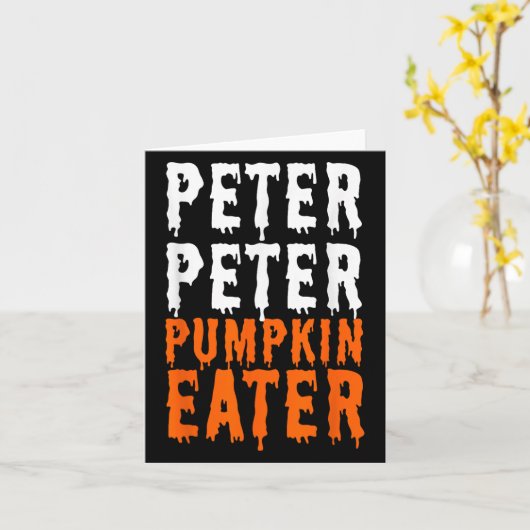 Peter Pumpkin Eater Halloween Costume Couple Men  カード (黄色い花)