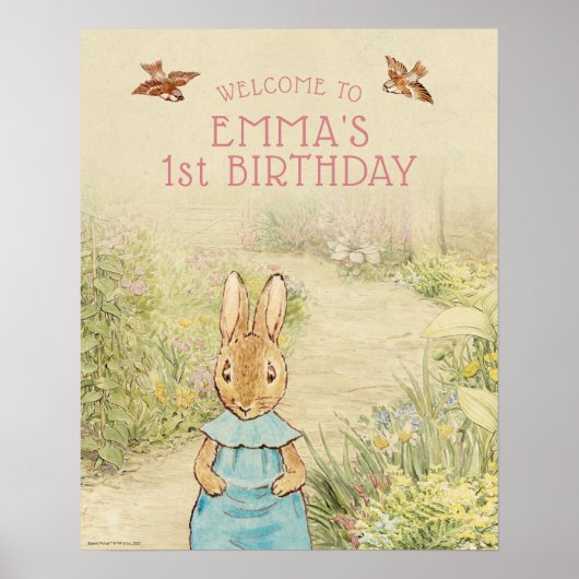 Peter Rabbit – 少女 |最初の誕生日へようこそ ポスター (正面)