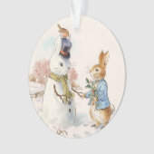 Peter Rabbit and the Snowman by Beatrix Potter オーナメント (正面)