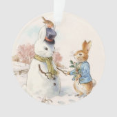 Peter Rabbit and the Snowman by Beatrix Potter オーナメント (正面)