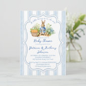 Peter rabbit baby boy baby shower  invitation 招待状 (スタンド正面)