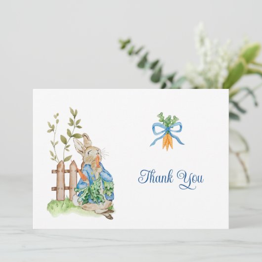 Peter Rabbit Baby Shower サンキューカード (スタンド正面)
