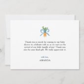 Peter Rabbit Baby Shower サンキューカード (裏面)