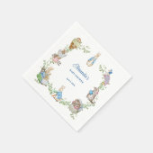 Peter Rabbit Baby Shower スタンダードカクテルナプキン (角)