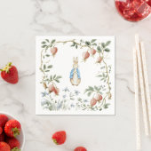 Peter Rabbit Baby Shower Berry Wreath Napkins スタンダードカクテルナプキン (インサイチュ)