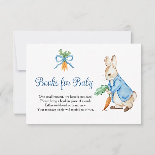 Peter Rabbit Baby Shower Books For Baby 出欠カード (正面)