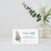 Peter Rabbit Baby Shower Diaper Raffle エンクロージャーカード (スタンド正面)