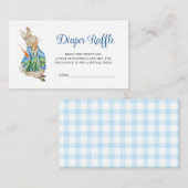 Peter Rabbit Baby Shower Diaper Raffle エンクロージャーカード (正面/裏面)