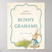 Peter Rabbit Baby Shower How Many Bunny Grahams ポスター (正面)