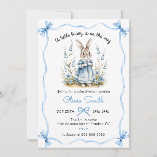 Peter Rabbit Baby Shower Invitation 招待状 (正面)