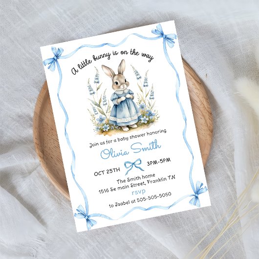 Peter Rabbit Baby Shower Invitation 招待状