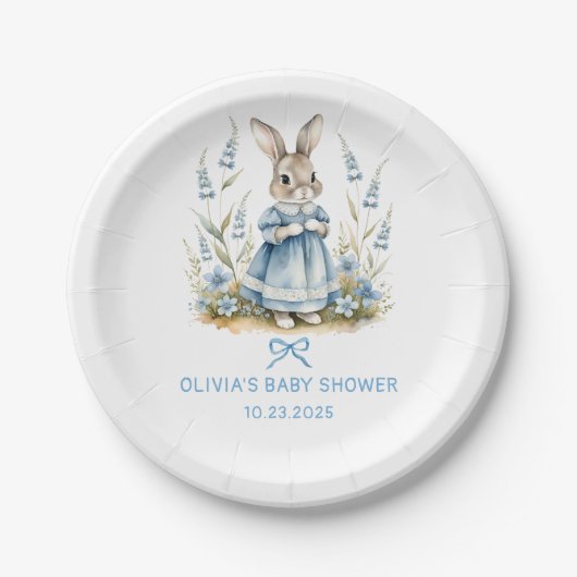 Peter Rabbit Baby Shower Paper Plates ペーパープレート (正面)