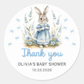 Peter Rabbit Baby Shower Sticker ラウンドシール (正面)