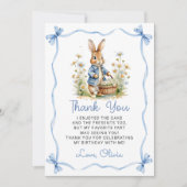 Peter Rabbit Baby Shower Thank You Card サンキューカード (正面)
