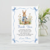 Peter Rabbit Baby Shower Thank You Card サンキューカード (スタンド正面)