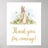 Peter Rabbit Baby Shower Thanks For 来's ポスター (正面)