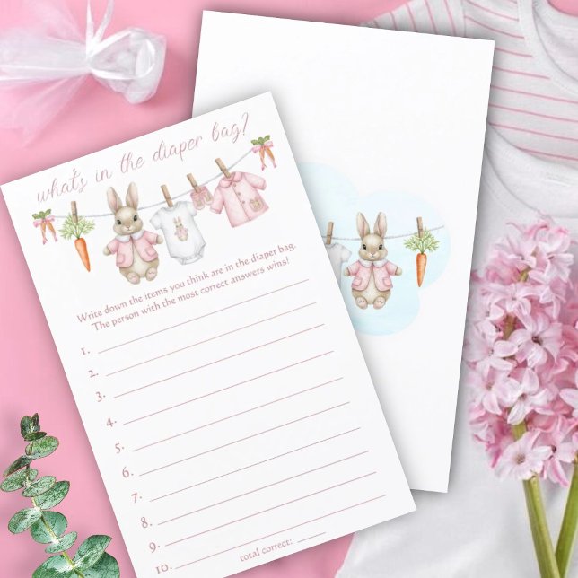 Peter Rabbit Baby Shower What's In The Diaper Bag (クリエイターアップロード済み)