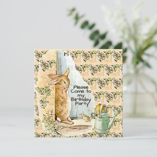 Peter Rabbit Beatrix Potter Doorway Invitation 招待状 (スタンド正面)