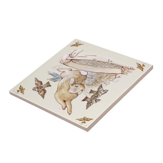 Peter Rabbit Beatrix Potter McGregor Ceramic Tile タイル (側面)