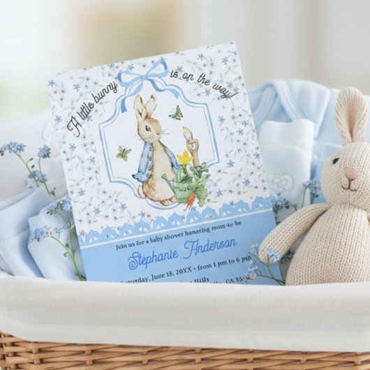 Peter Rabbit Blue Wildflowers Books for Baby and 招待状