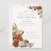 Peter Rabbit Christmas Baby Shower Invitation 招待状 (正面)