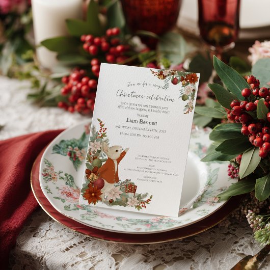 Peter Rabbit Christmas Party Invitation 招待状