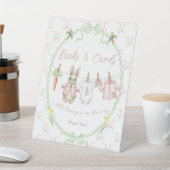 Peter Rabbit Clothesline Baby Shower Books Cards 台座サイン (インサイチュ)
