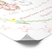 Peter Rabbit Clothesline Baby Shower Diaper Raffle ポスター (角)