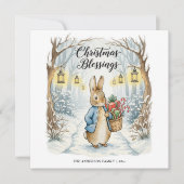 Peter Rabbit Cozy Forest Christmas シーズンカード (正面)