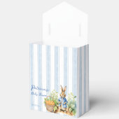 Peter rabbit dusty blue baby shower monogrammed フェイバーボックス (見開き)