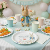 Peter Rabbit Floral Hop-tastic Baby Shower ペーパープレート