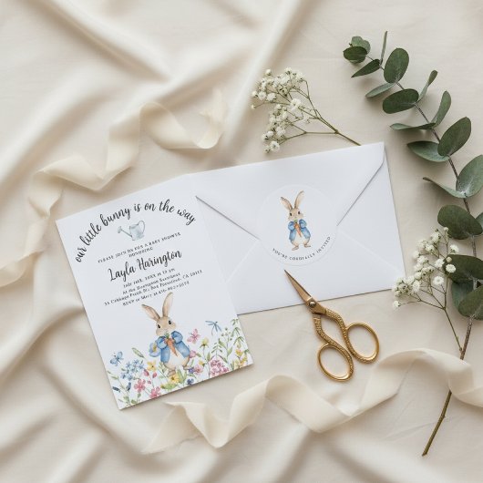 Peter Rabbit Garden Party Baby Shower ラウンドシール