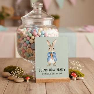 Peter Rabbit “Guess How Many” Baby Shower Game アクリルサイン