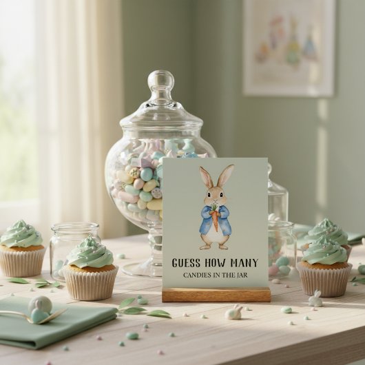 Peter Rabbit “Guess How Many” Baby Shower Game アクリルサイン