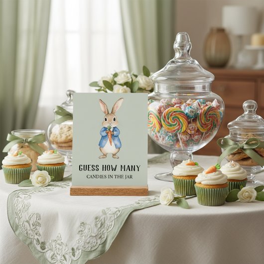 Peter Rabbit “Guess How Many” Baby Shower Game アクリルサイン