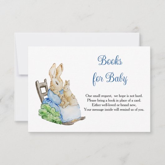 Peter Rabbit Mommy BooksベビーRSVPカード 出欠カード (正面)