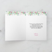 Peter Rabbit Pink サンキューカード (内部)