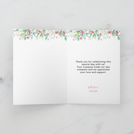 Peter Rabbit Pink サンキューカード (内部)